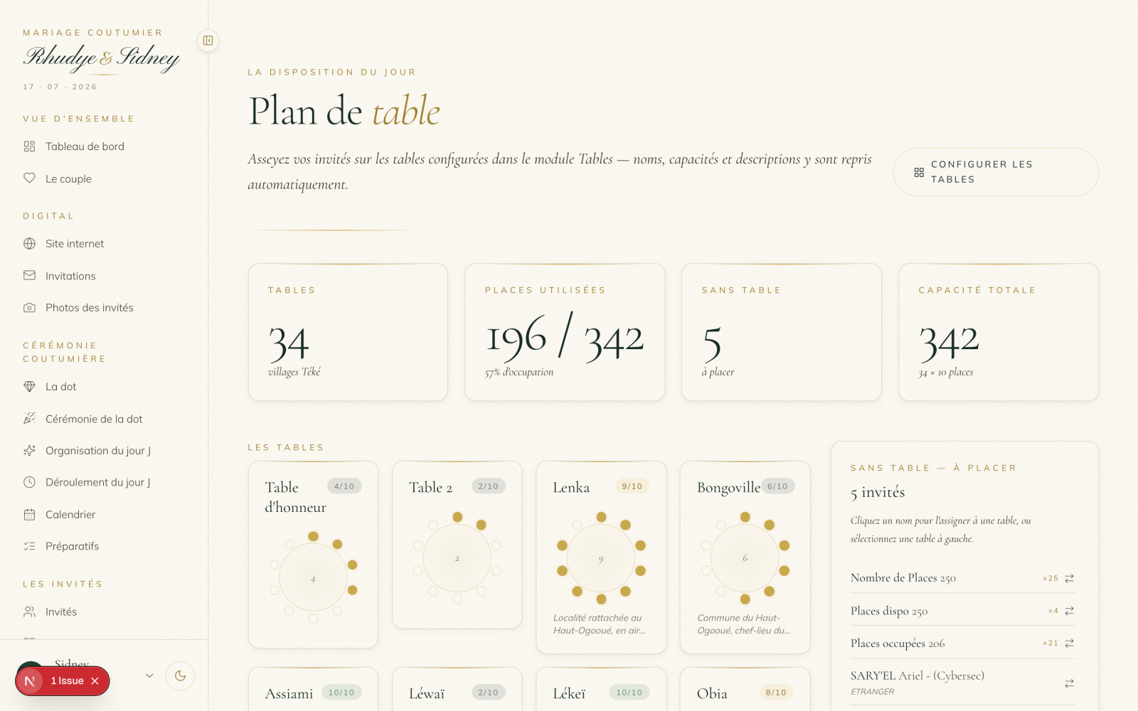 Plan de table